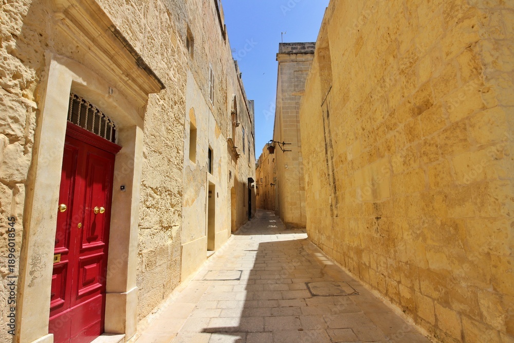 Obraz premium Alley in the old town of Mdina, Malta