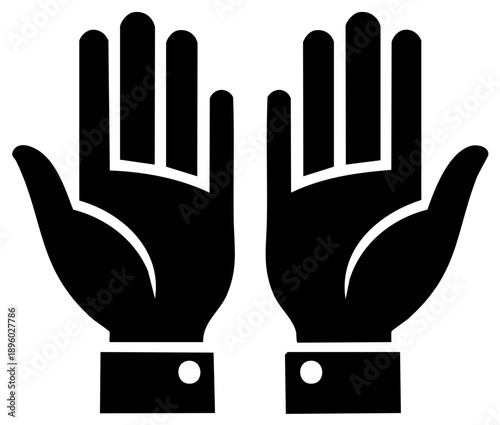 Open Palms Reaching Upward Gesture of Hope Help Support or Prayer