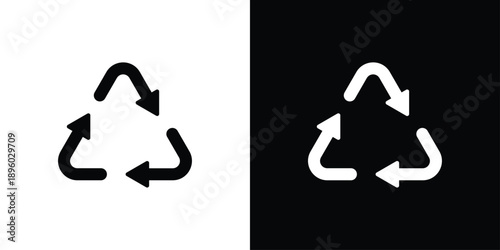 Recycling Icon Sheet Black And White