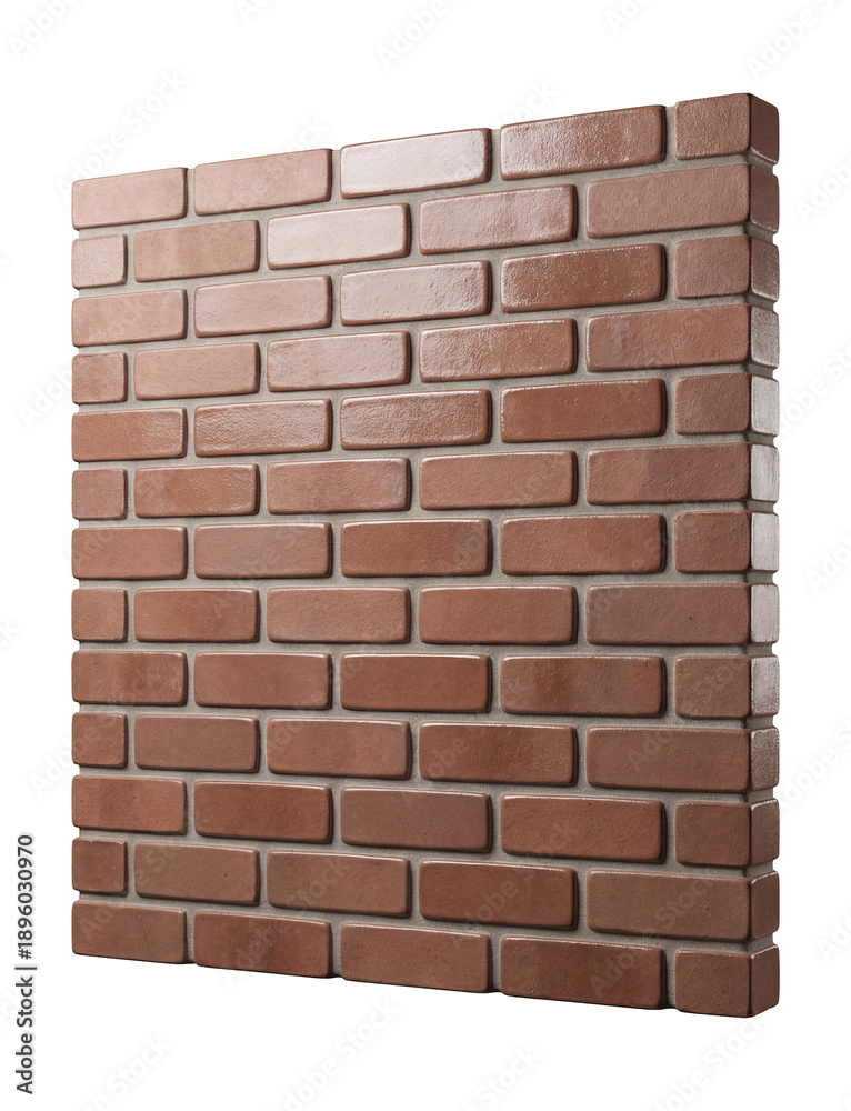 Obraz premium Textured brick facade made from reclaimed bricks.