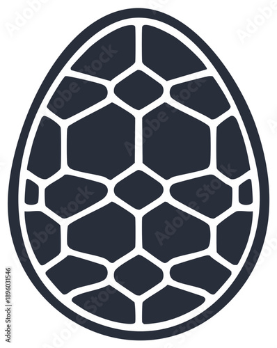 Easter Egg Geometric Design Illustration, Modern Abstract Pattern Decoration, Spring Holiday Artwork