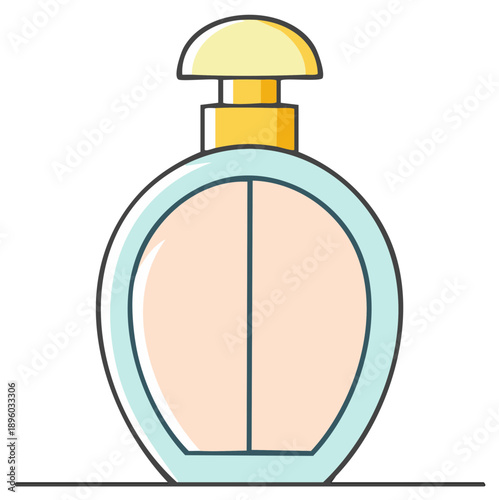 Elegant Fragrance Bottle Vector Illustration Design Element Beauty and Style