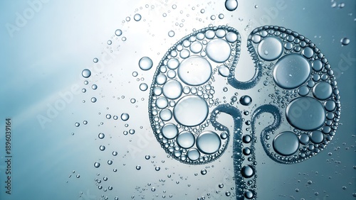 Creative Poster Showing Kidney Made From Water Dro