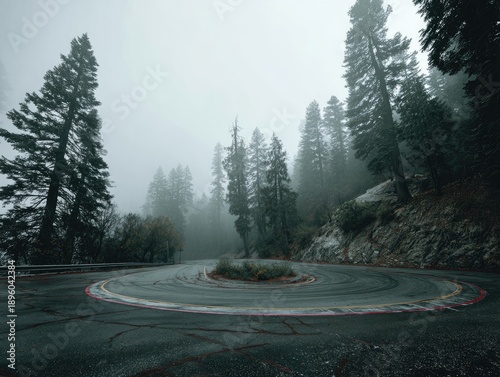 road in fog