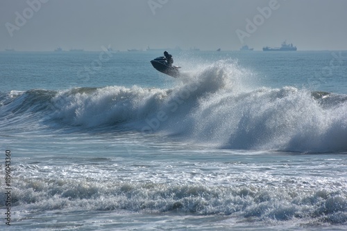 surfing on the sea