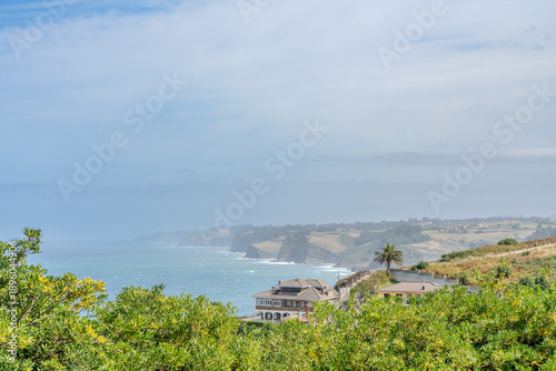 View of Gijon coast line, Austurias,  Spain