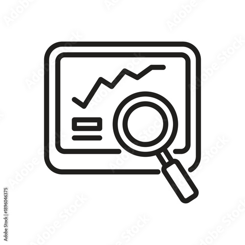 Business Analysis Line Icon – Performance Evaluation