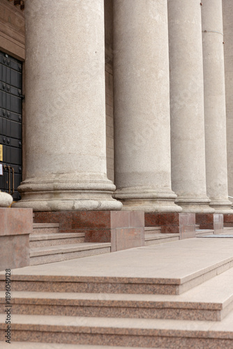 columns of grey building outdoor