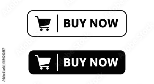 Buy Now Button Icon Set – Shopping Cart Call-to-Action Graphics