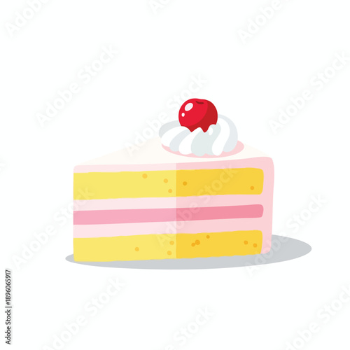 Layered Cake with Cherry on Top