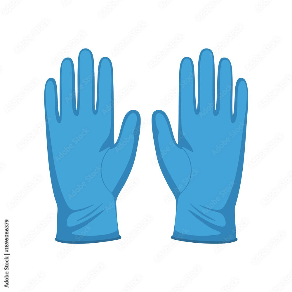Obraz premium Blue Protective Gloves for Safety and Hygiene