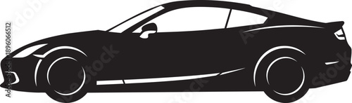 new vector futuristic sports car silhouette vector art 