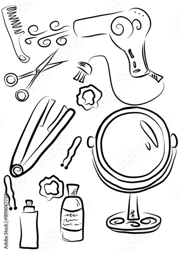 set of hair accessories