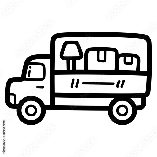 moving truck illustration