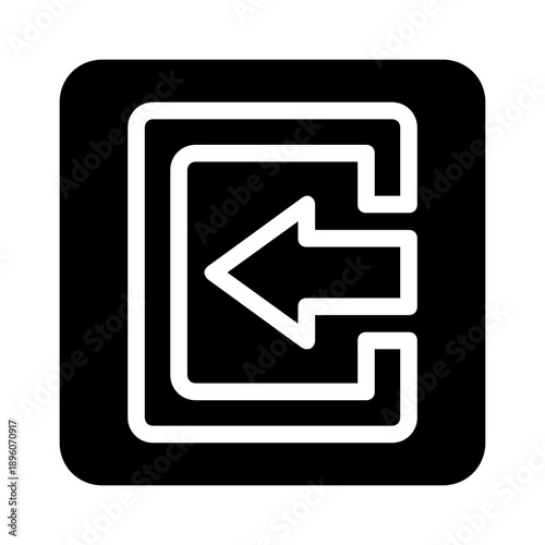 Design tool left arrow icon in a square, perfect for web and mobile interfaces, directional purposes, and navigation designs.
