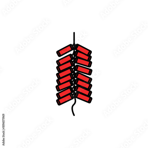 Red Dynamite Sticks Bundled Together.