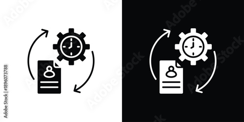 Utilization Icon Sheet Black And White