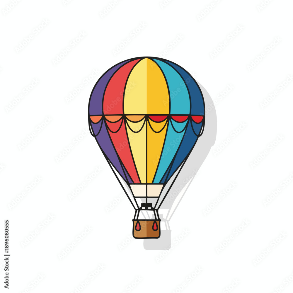 Fototapeta premium Colorful Hot Air Balloon Illustration