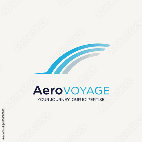 AeroVoyage Logo Aviation Travel Company Branding.