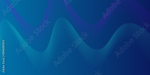 Abstract glowing wave lines on dark blue background. Dynamic wave pattern. Modern flowing wavy lines. Futuristic technology concept. Suit for banner, poster, cover, brochure, flyer, website,eps.10