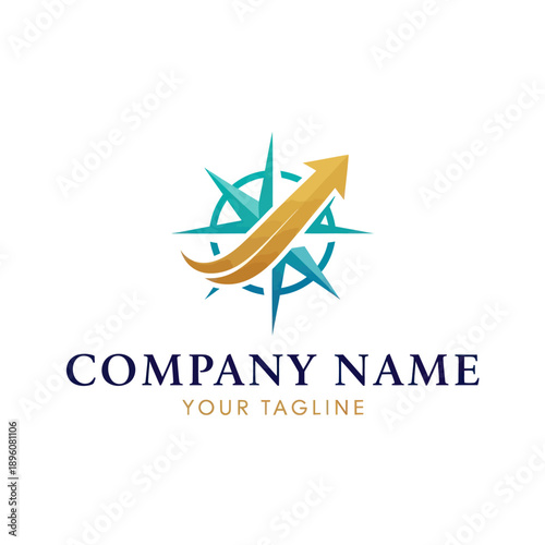 Company Logo Design with Arrow Symbol.