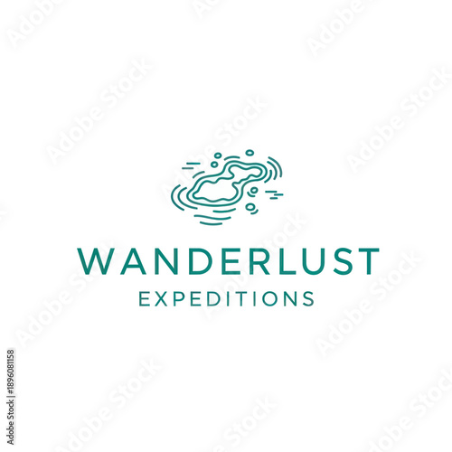 Wanderlust Expeditions Logo Design Element.