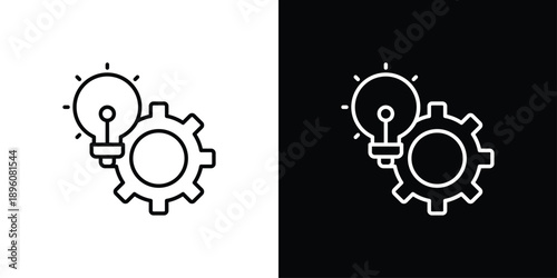 Process Icon Sheet Black And White