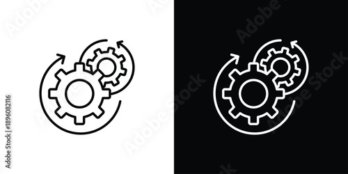 Automation Icon Sheet Black And White