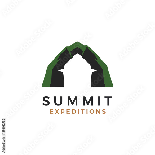 Summit Expeditions Logo Mountain Illustration Design.