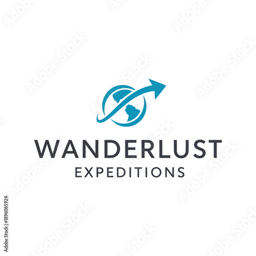 Wanderlust Expeditions Logo Design Element.
