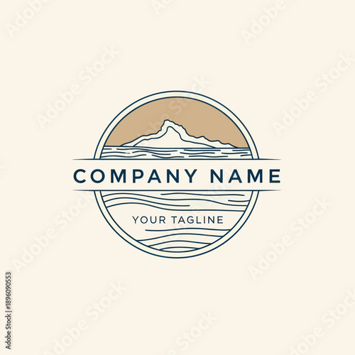 Company Logo Design with Mountain Symbol.