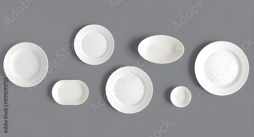 plate, dish, white, empty, ceramic, porcelain, tableware, dinnerware, kitchen, dining, serving, food, meal, round, clean, simple, minimal, modern, flat, icon, illustration, vector, symbol, graphic, de