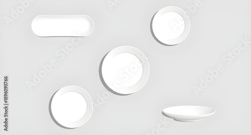 plate, dish, white, empty, tableware, dinnerware, ceramic, porcelain, dining, kitchen, serving, food, meal, round, clean, minimal, simple, modern, icon, illustration, vector, symbol, flat, graphic, de