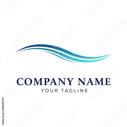 Free Download Wavy Lines Logo Design Element. - GFXLoad