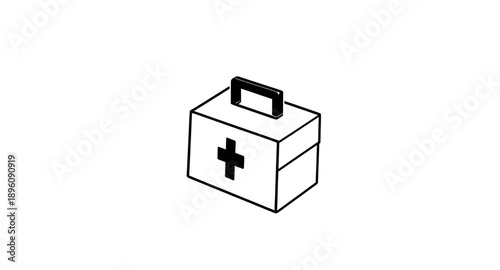 first, aid, box, medical, health, emergency, care, rescue, safety, help, medicine, kit, cross, symbol, icon, silhouette, vector, minimal, modern, flat, solid, glyph, line, simple, clean, black, white,