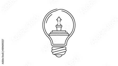 Light Bulb With Idea Concept Inside.
