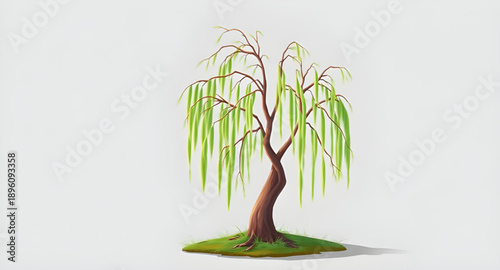 willow, tree, weeping, nature, plant, foliage, leaves, branches, green, forest, garden, landscape, outdoor, botanical, flora, natural, elegant, graceful, drooping, hanging, calm, serene, peaceful, sce