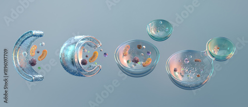 Εκτύπωση καμβά Autophagy process: Cellular self-cleansing mechanism via phagophore formation and lysosomal fusion