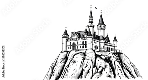 castle, fortress, tower, medieval, silhouette, stronghold, stone, palace, royal, kingdom, historic, ancient, battlement, turret, wall, moat, gate, spire, citadel, keep, rampart, fort, heritage, landma