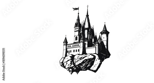 castle, fortress, tower, medieval, silhouette, building, architecture, stronghold, stone, historic, ancient, royal, kingdom, palace, battlement, turret, wall, moat, gate, spire, towerhouse, citadel, k