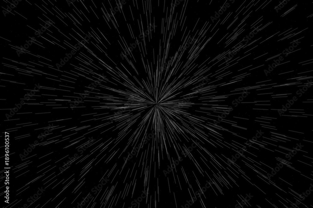Fototapeta premium Sci-Fi Warp Speed Zoom, Abstract Star Trails Background, Hyper Motion Texture, Futuristic Space Wallpaper, Fast Galaxy Design, Deep Cosmos Burst