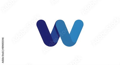 Modern and dynamic letter W logo design, featuring vibrant blue gradient colors that convey innovation, technology, and a forward-thinking brand identity for various digital and corporate applications