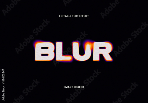 Burning Blur Glow Editable Text Effect on Dark Background