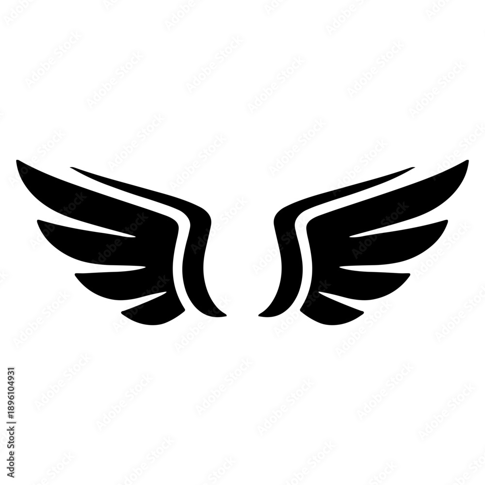 Obraz premium Wing icon. Simple wing vector icon