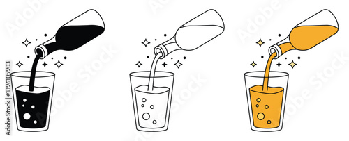 Fermentation kombucha pouring into glass with fizzy sparkle, natural probiotic beverage, healthy drink concept, sparkling fermented tea, wellness lifestyle, gut health