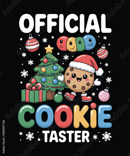 Funny Cookie Taster Typography T Shirt Design For Baking And Food Lovers