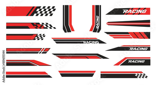 Racing Stripes and Car Decals Collection for Vehicle Customization.