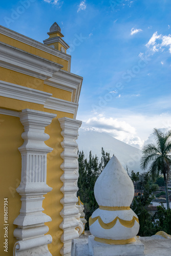 Ornate baroque architecture of Convento de La Merced highlighting Guatemala’s rich colonial heritage