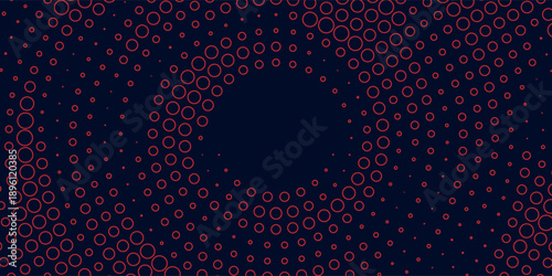 Red halftone dots blue color pattern gradient grunge texture background. Dot pop art comic sport style vector illustration.