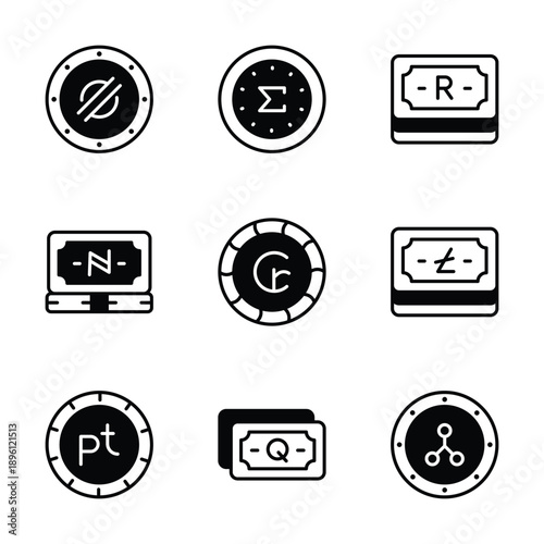 Creatively crafted amazing linear style icons set of currency, easy to edit